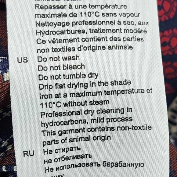 Sandro Women's 100% Silk Long Sleeve Loane Printed Shirt - Picture 7 of 9